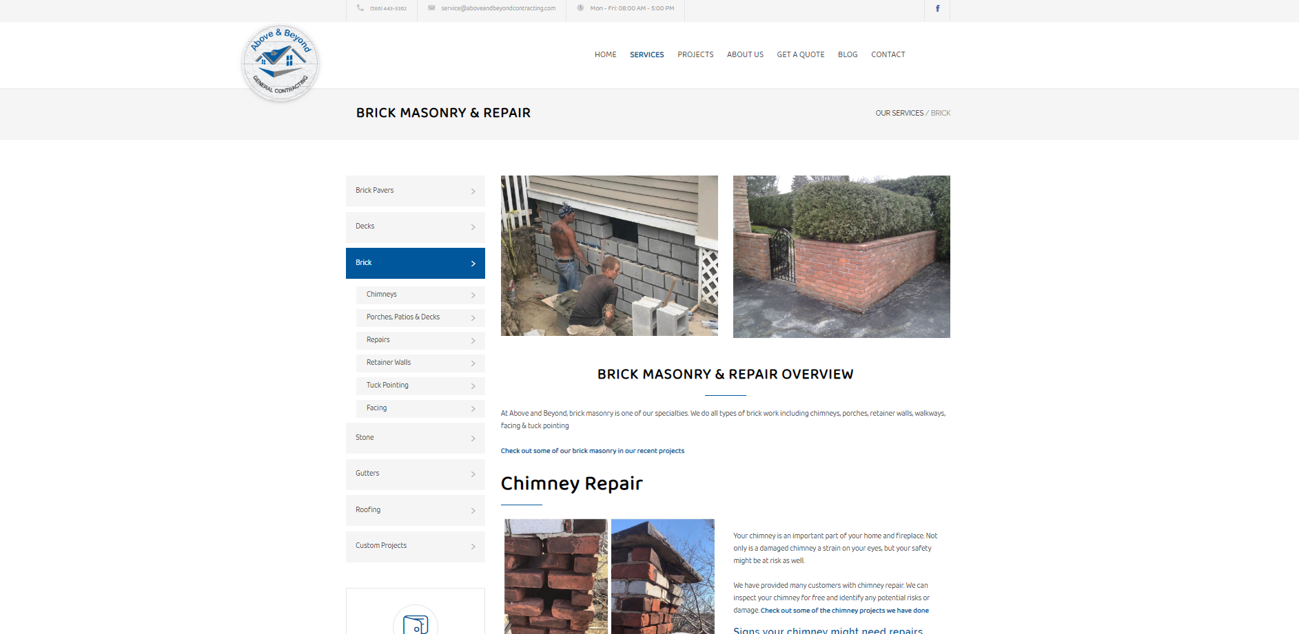 Service Page Example Web Design 