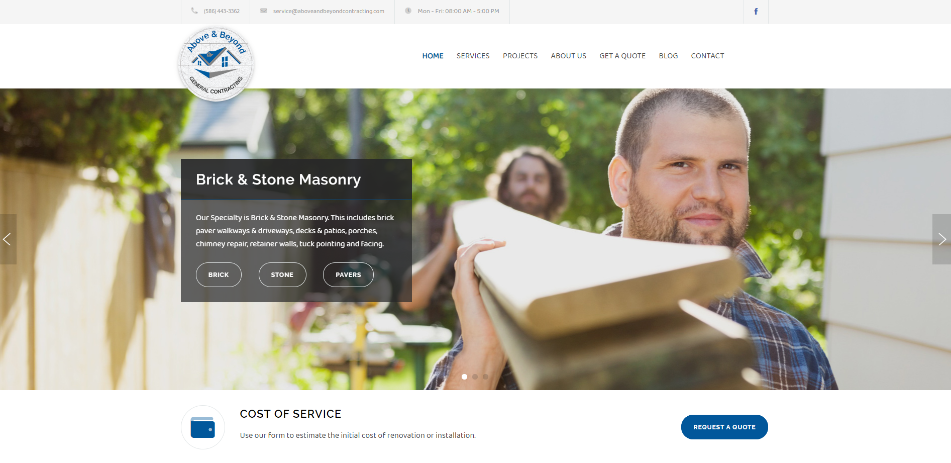 Web Design Contractor Home Page 