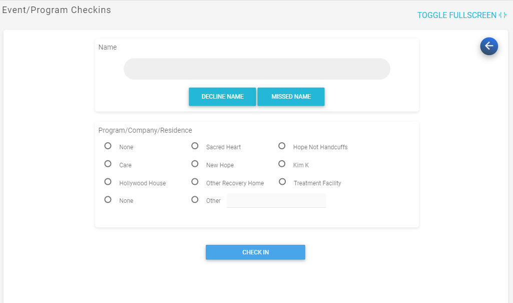Checkin Web Application Development 