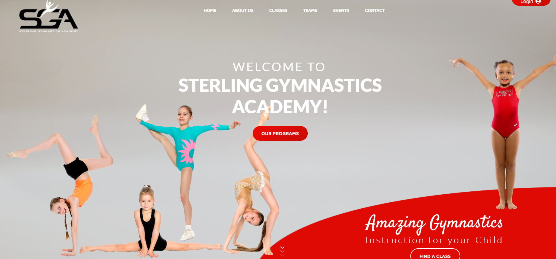 Gymnastics Web Design 